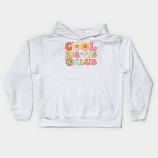 Cool Big Sis Club Funny Big Sister Retro Kids Hoodie